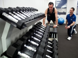 working out with a personal trainer at astute fitness
